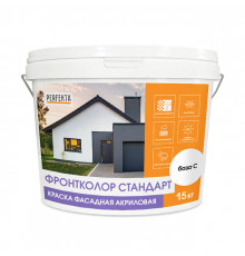 Краска фасадная акриловая PERFEKTA Фронтколор Стандарт база C, 15 кг