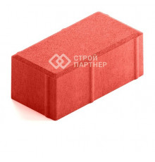 Тротуарная плитка ярко-красная Steingot СИТИ 80 Прямоугольник 200х100х80 верхний прокрас