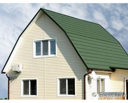 Металлочерепица Grand Line Classic, Velur X черный (RAL 9005) 0,5 мм