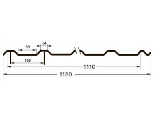 Профнастил С20 Grand Line, Полиэстер, зеленый мох (RAL 6005) 0,7 мм