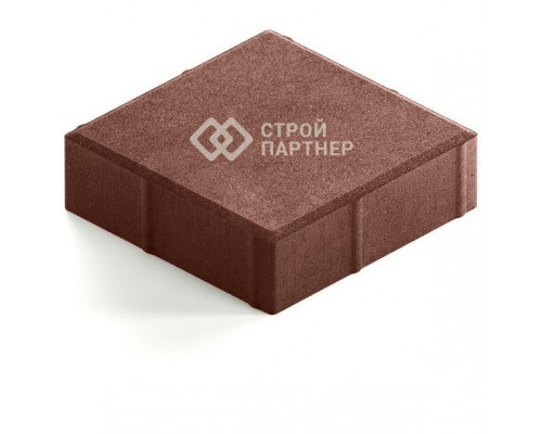 Тротуарная плитка темно-коричневая Steingot ПРАКТИК 60 200х200х60 верхний прокрас