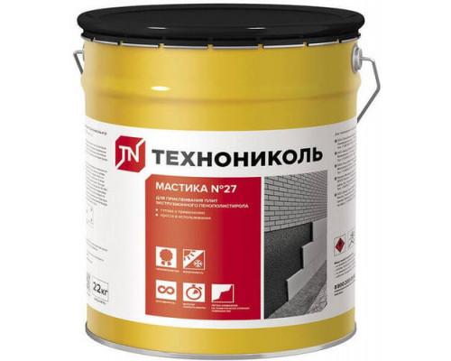 Мастика приклеивающая ТЕХНОНИКОЛЬ №27 ведро 22 кг