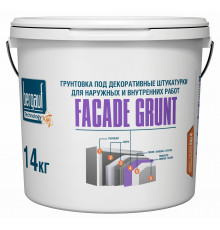 Грунтовка под декоративные штукатурки ЛЕТО-ЗИМА Bergauf Facade Grunt, 14 кг