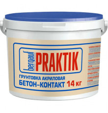 Грунтовка бетон-контакт сцепляющая (адгезионная) акриловая для наружных и внутренних работ ЛЕТО-ЗИМА Bergauf Praktik, 14 кг