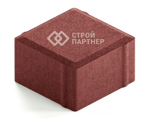 Тротуарная плитка темно-красная Steingot ПРАКТИК 60 100х100х60 верхний прокрас