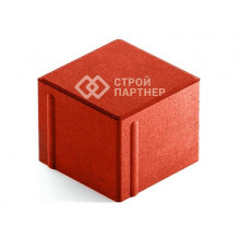 Тротуарная плитка ярко-красная Steingot СИТИ 80 Квадрат 100х100х80 верхний прокрас