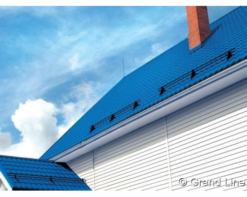 Металлочерепица Grand Line Classic, Rooftop Matte, шоколад (RAL 8017) 0,5 мм