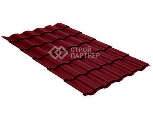 Металлочерепица Grand Line Kredo, Satin, красное вино (RAL 3005) 0,5 мм