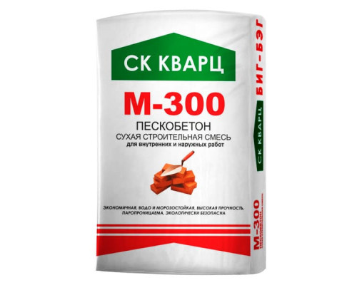 Смесь сухая пескобетон М300 СК Кварц ТУ, 1000 кг