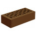 Кирпич облицовочный пустотелый Голицыно коричневый 1НФ М175 гладкий