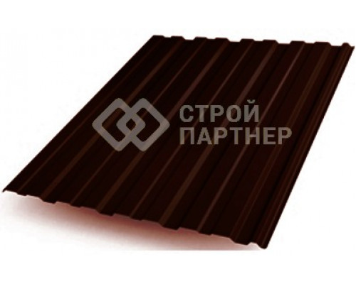 Профнастил С8 Grand Line, Полиэстер double, шоколад (RAL 8017) 0,4мм